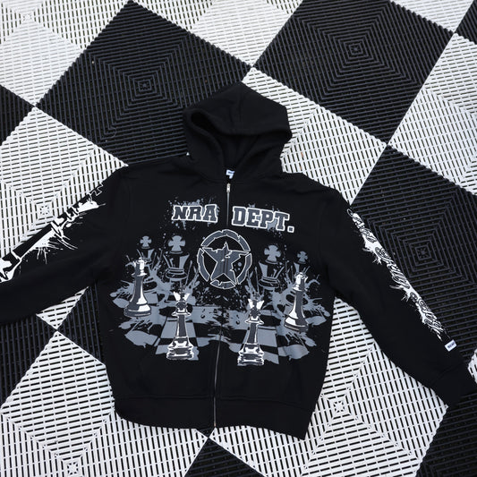Chess Match Zip-Up Hoodie